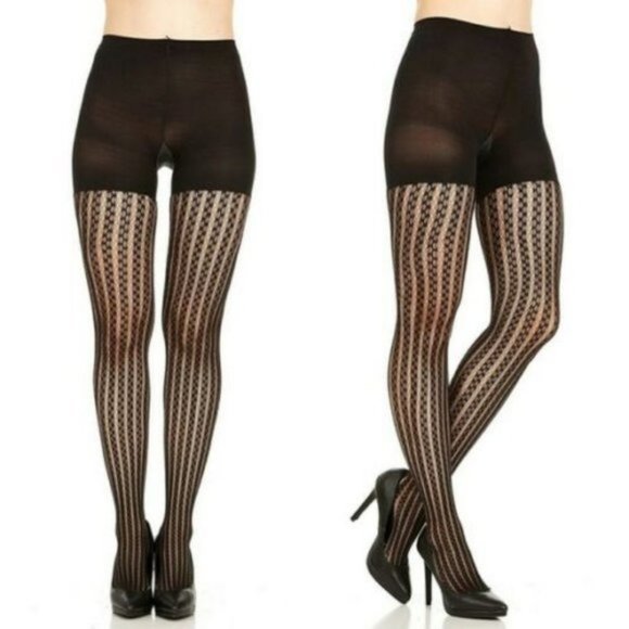 SPANX Other - SPANX Black Tights in Tuxedo Stripe with Shaper Size B New with Tags